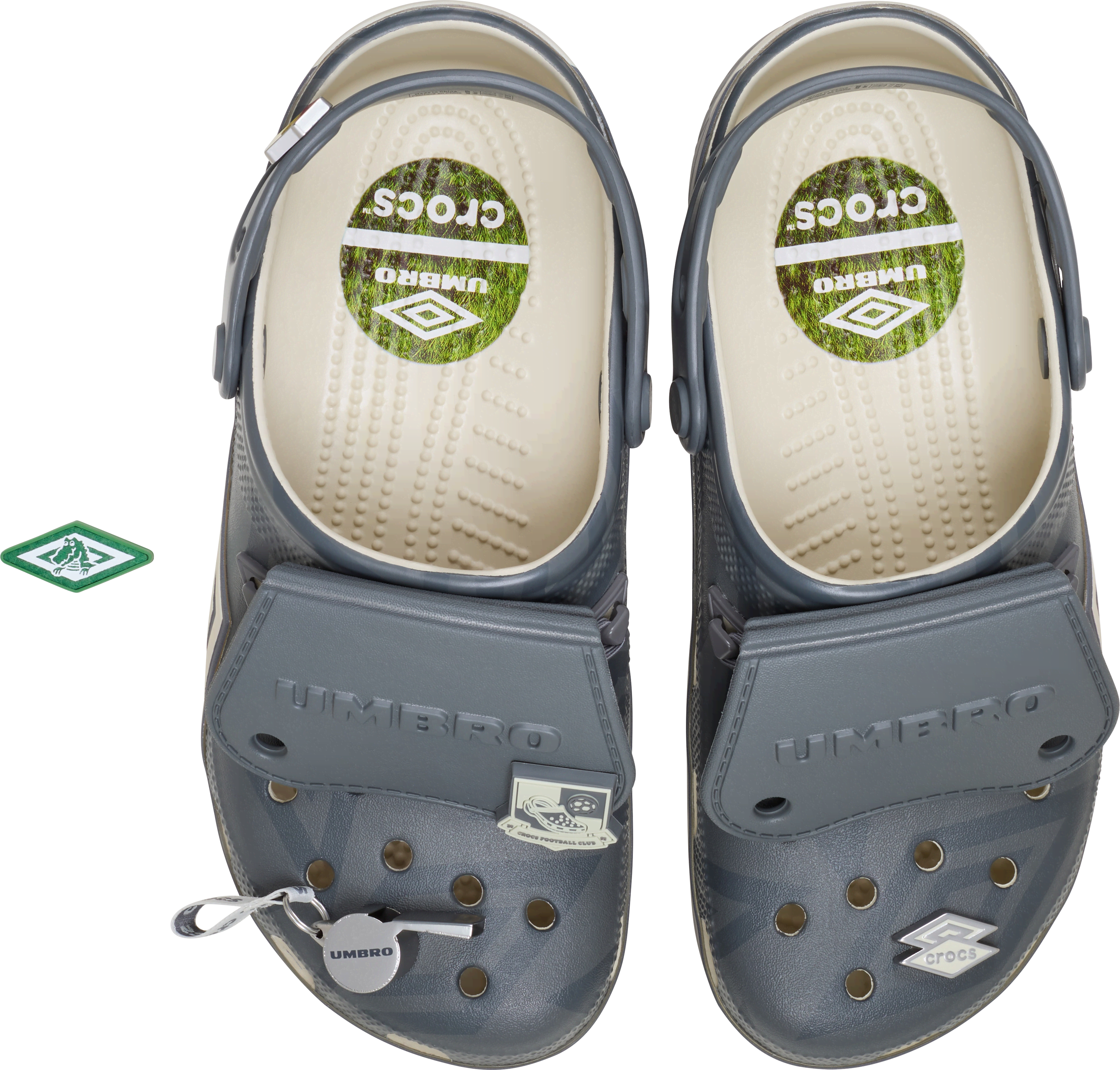 Crocs | Unisex | Umbro Crocs Classic | Clogs | Bone/Slate Grey | W6/M5