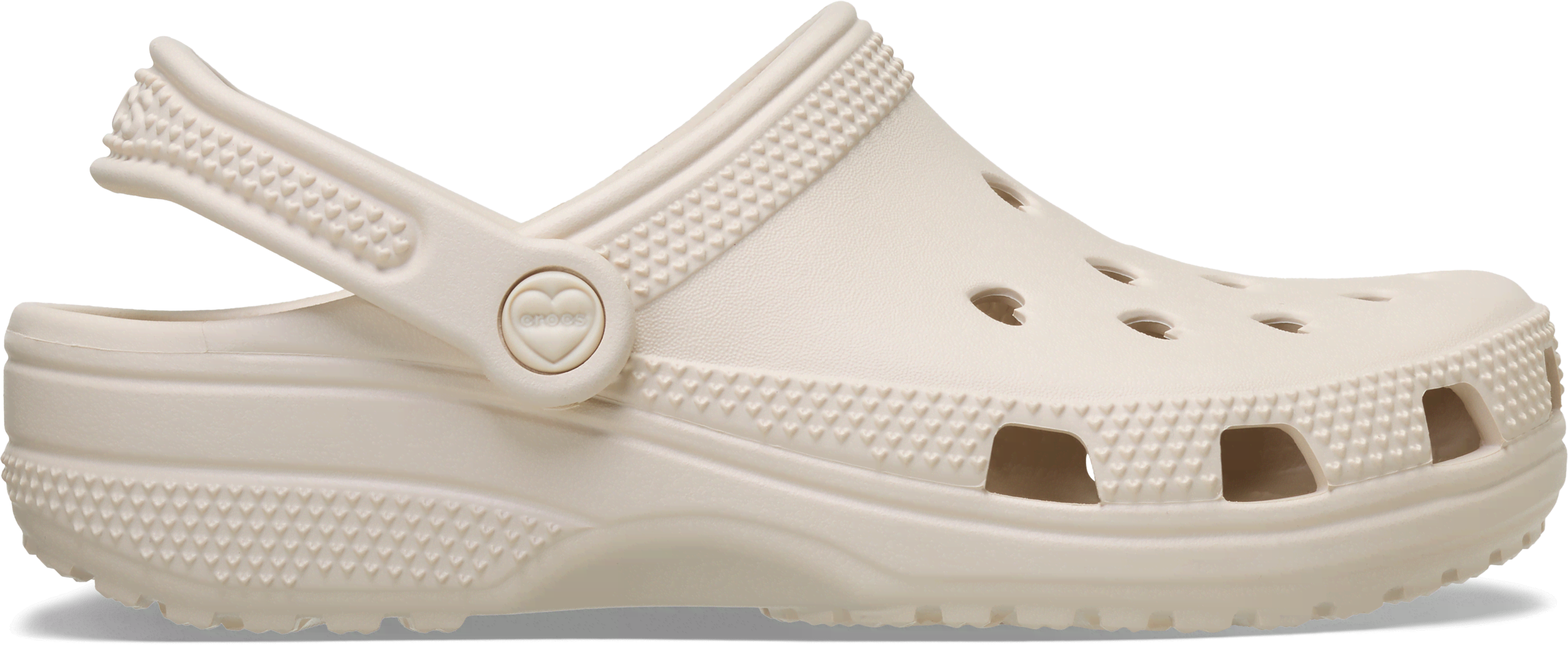 Crocs  Classic Hearts Cut Out Clog  women's Clogs (Shoes) in Beige