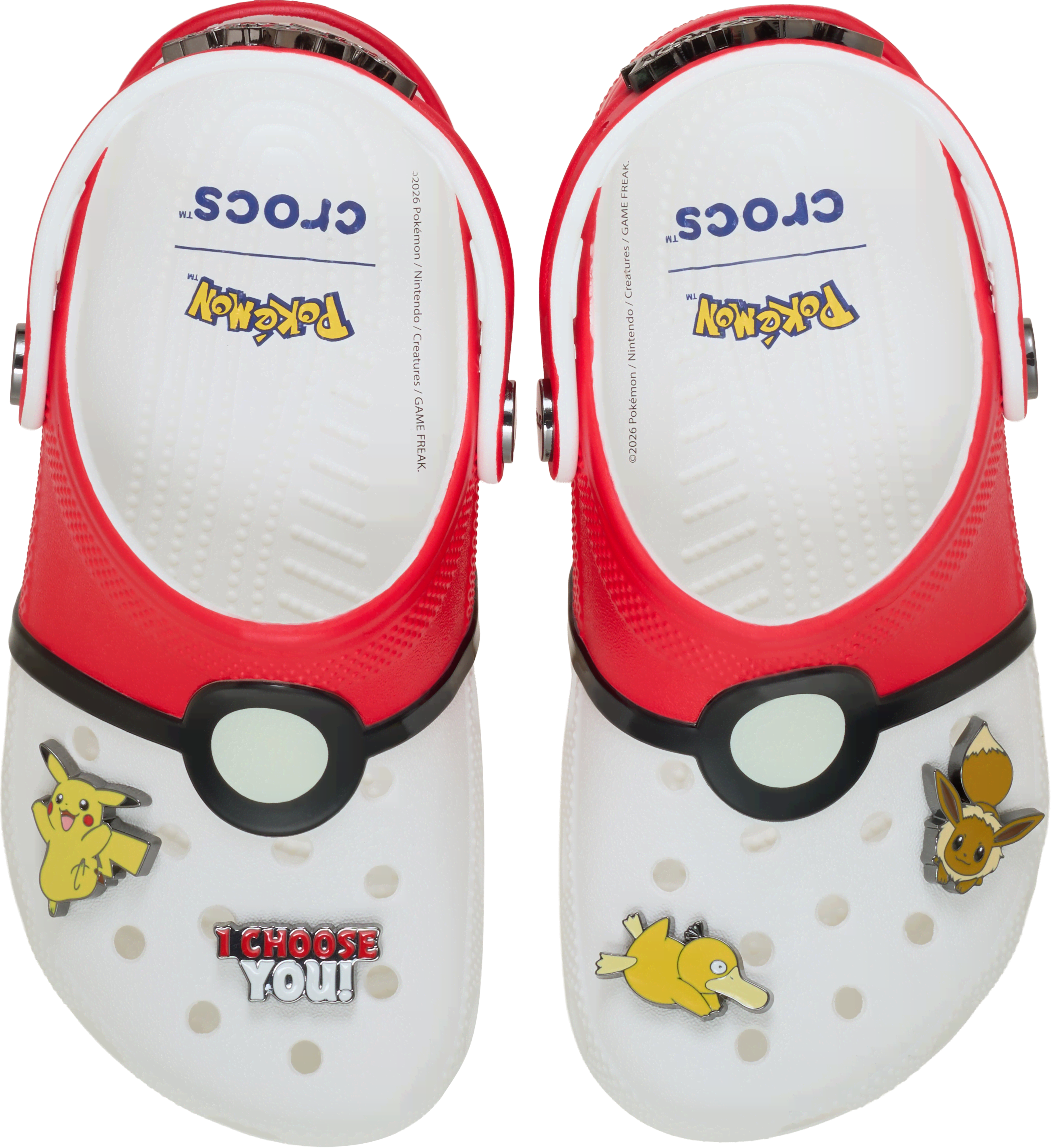 Crocs Junior Pokemon Poke Ball Classic Clog White Size: 6 - Footasylum - Image 3