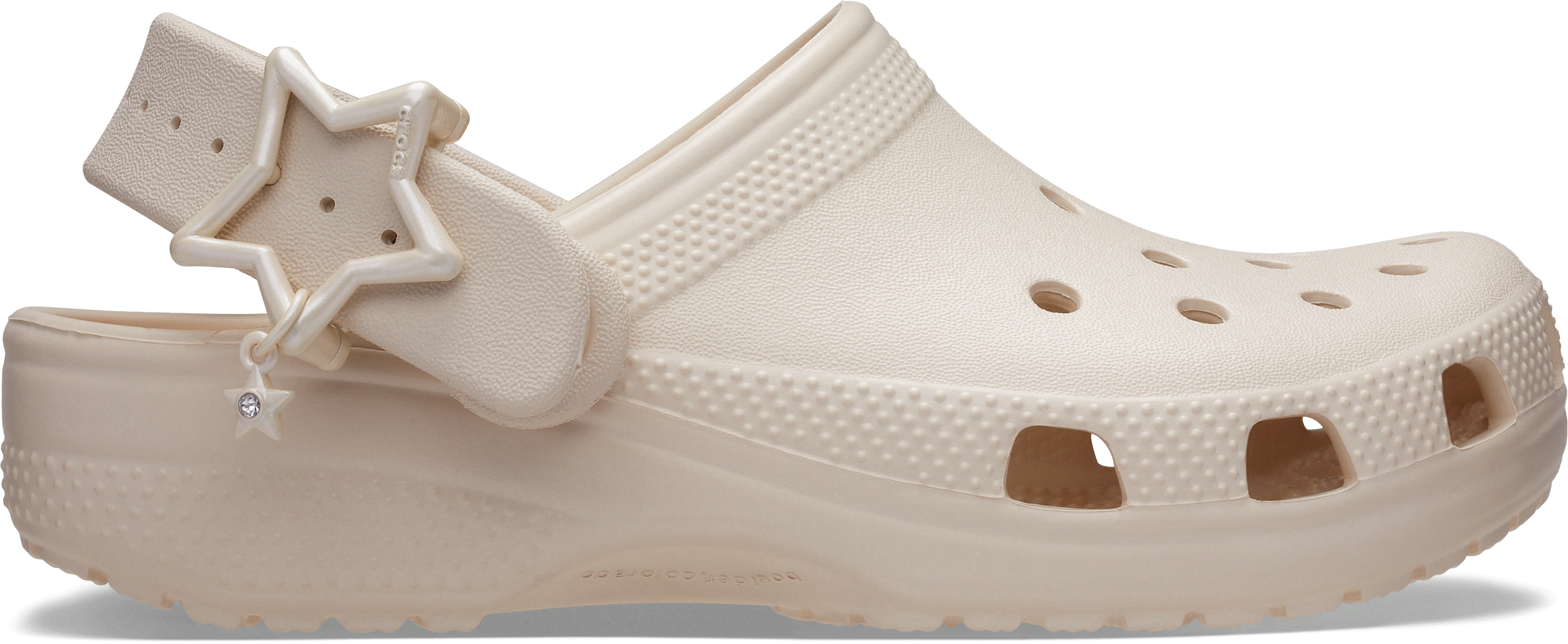 Crocs  Classic Star Buckle Clog K  girls's Children's Clogs (Shoes) in Beige