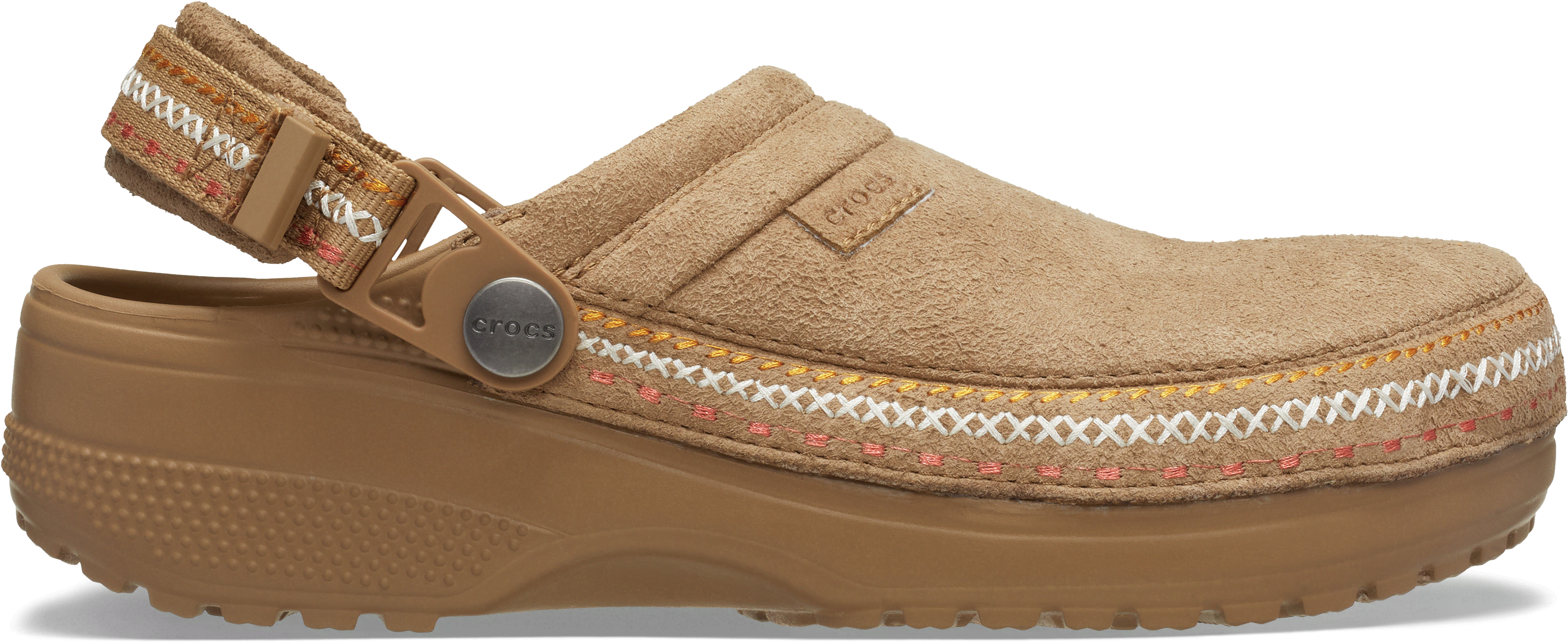 Crocs | Unisex | Crafted Vegan Suede Stitch | Clogs | Sepia | W7/M6