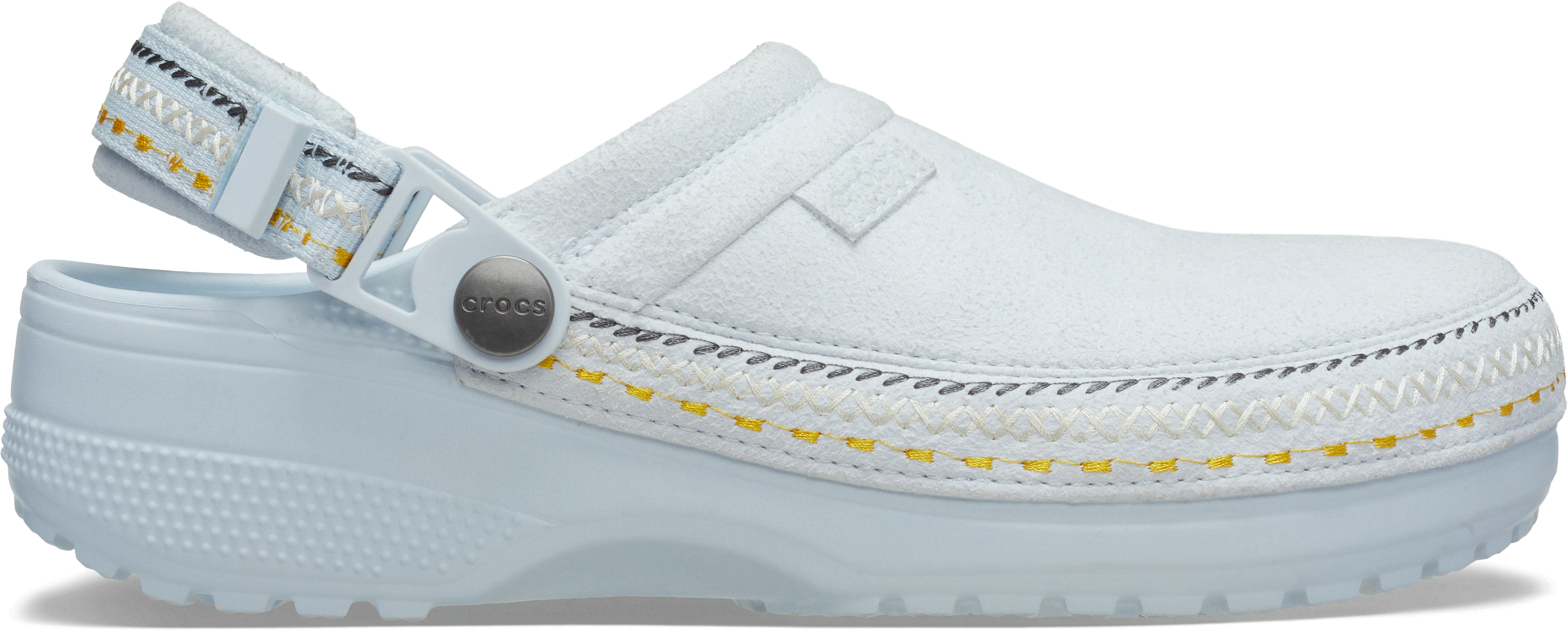 Crocs | Unisex | Crafted Vegan Suede Stitch | Clogs | Sky Ice | W6/M5