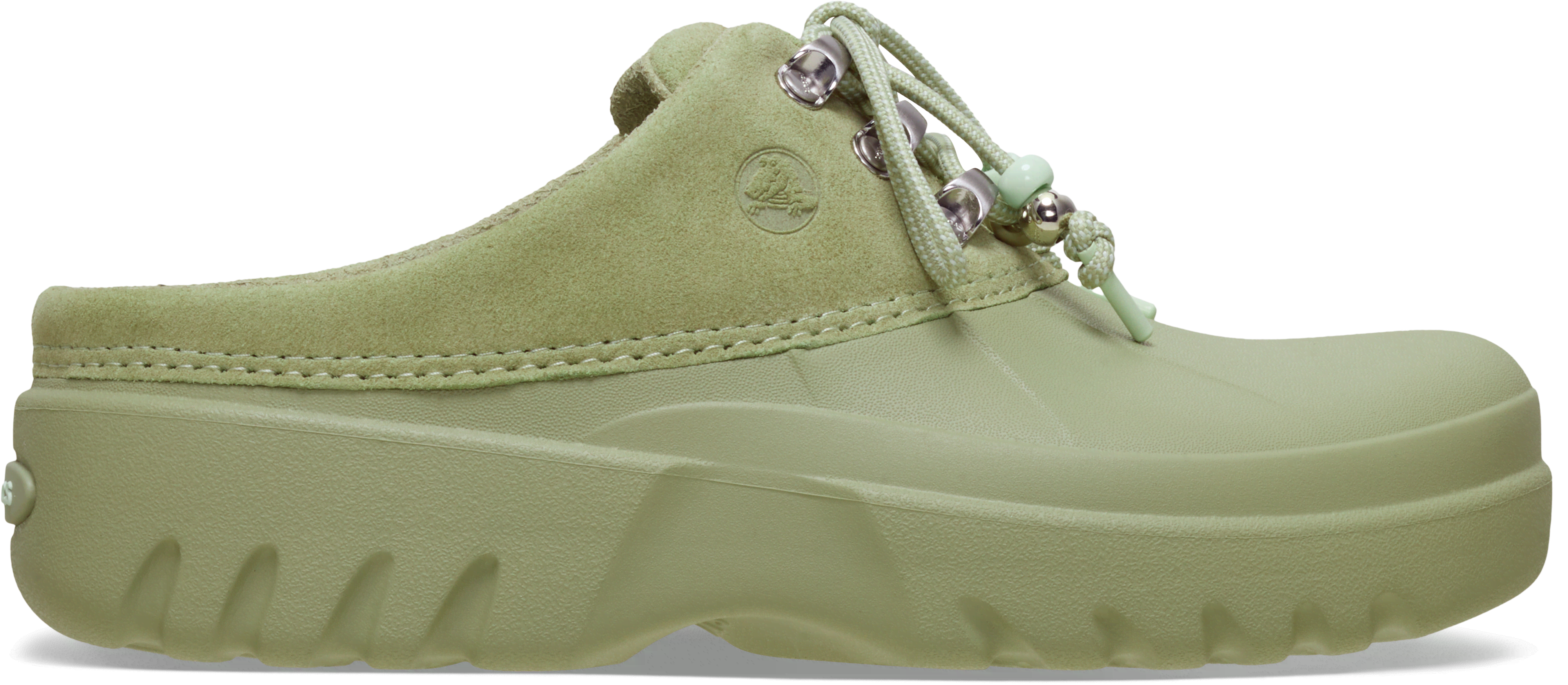 Crocs Axle Suede Mule; Tac Green, W5