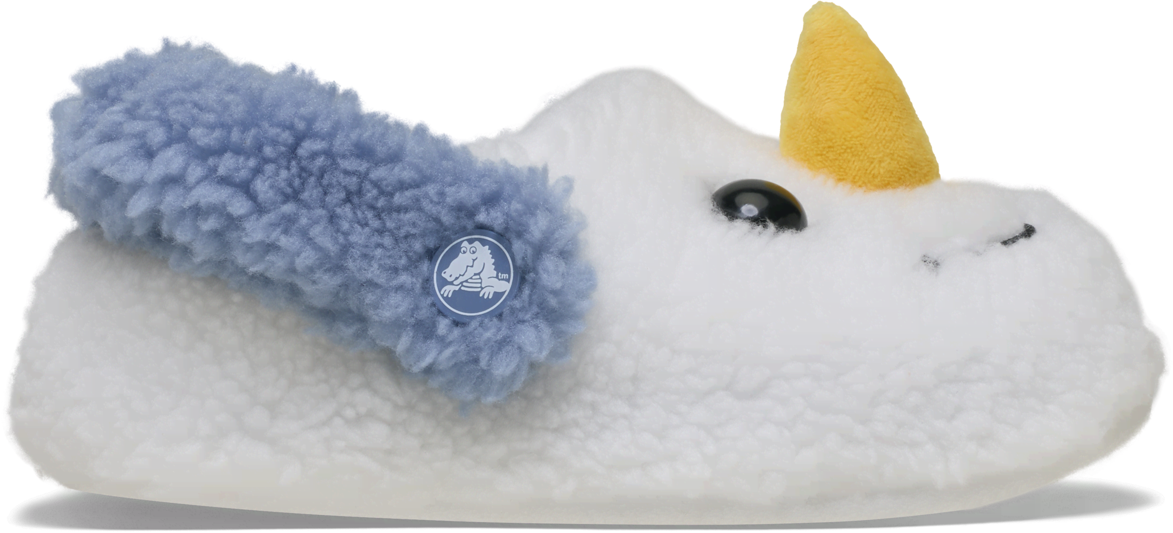 Crocs Toddlers Classic Cozzzy Snowman Slipper; Snow White/Astro Blue, C9