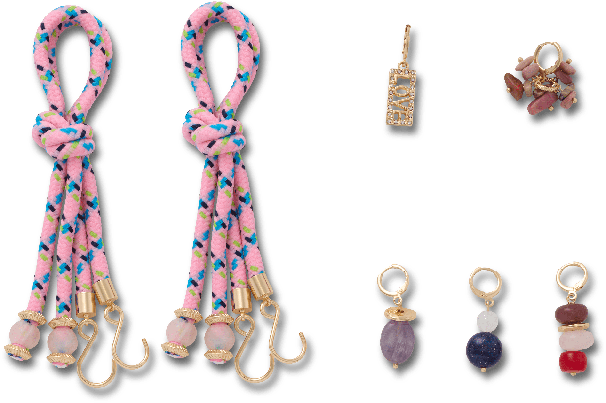 Crocs | Unisex | Hook Laces and Charms Kit | Shoes | Light Pink | OS