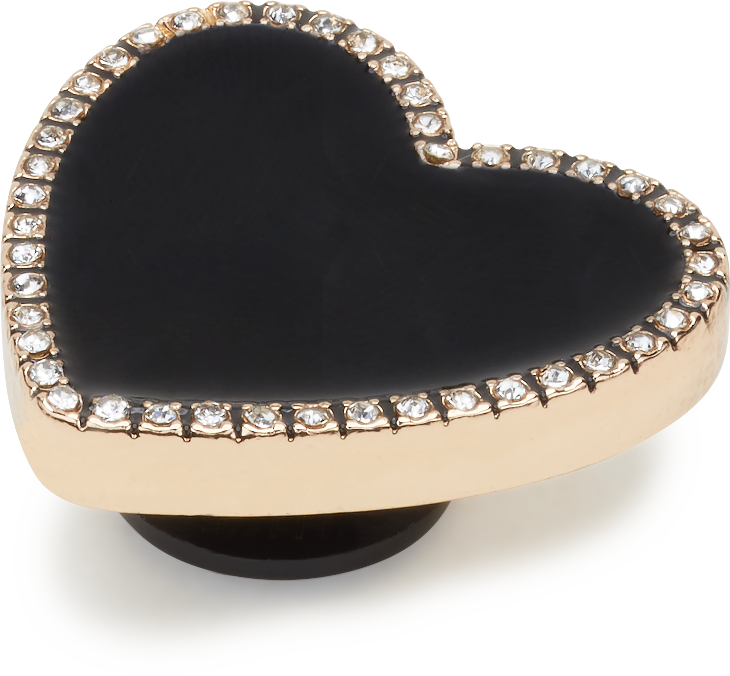 Black Heart with Gold Outline