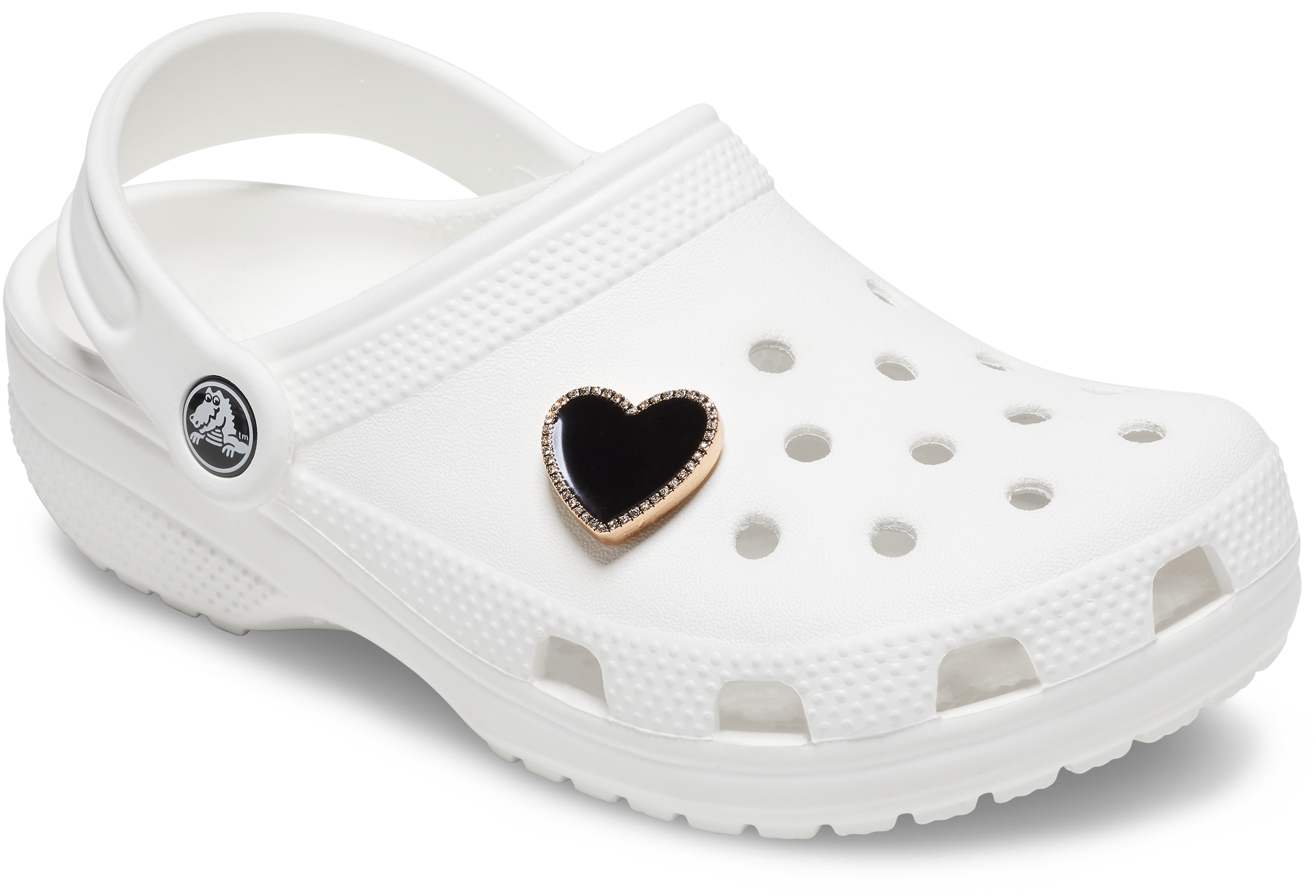 Black Heart with Gold Outline