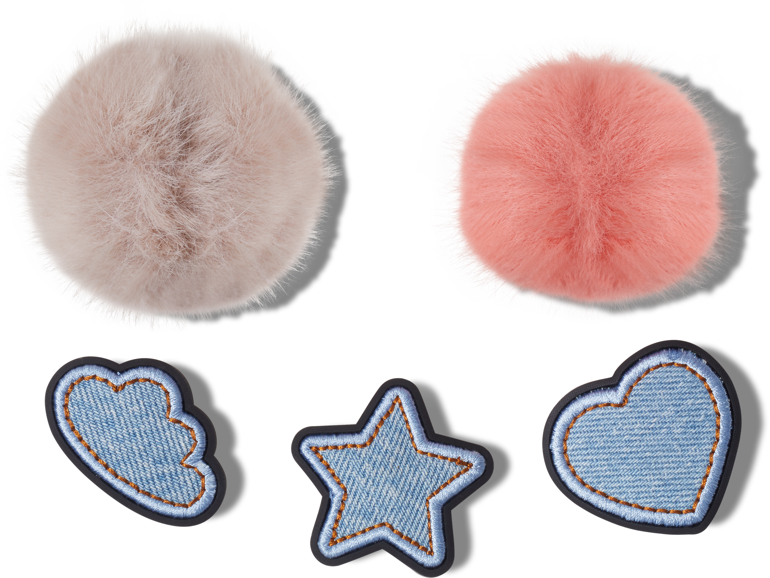 Denim and Pink Puff 5 Pack