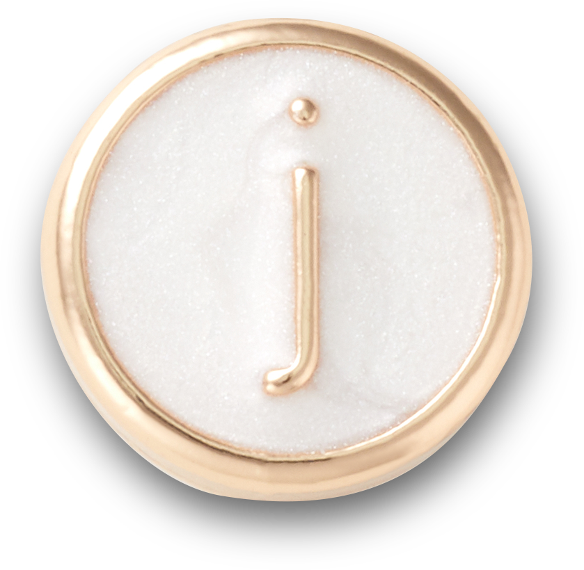 Tiny Pearlized Letter J
