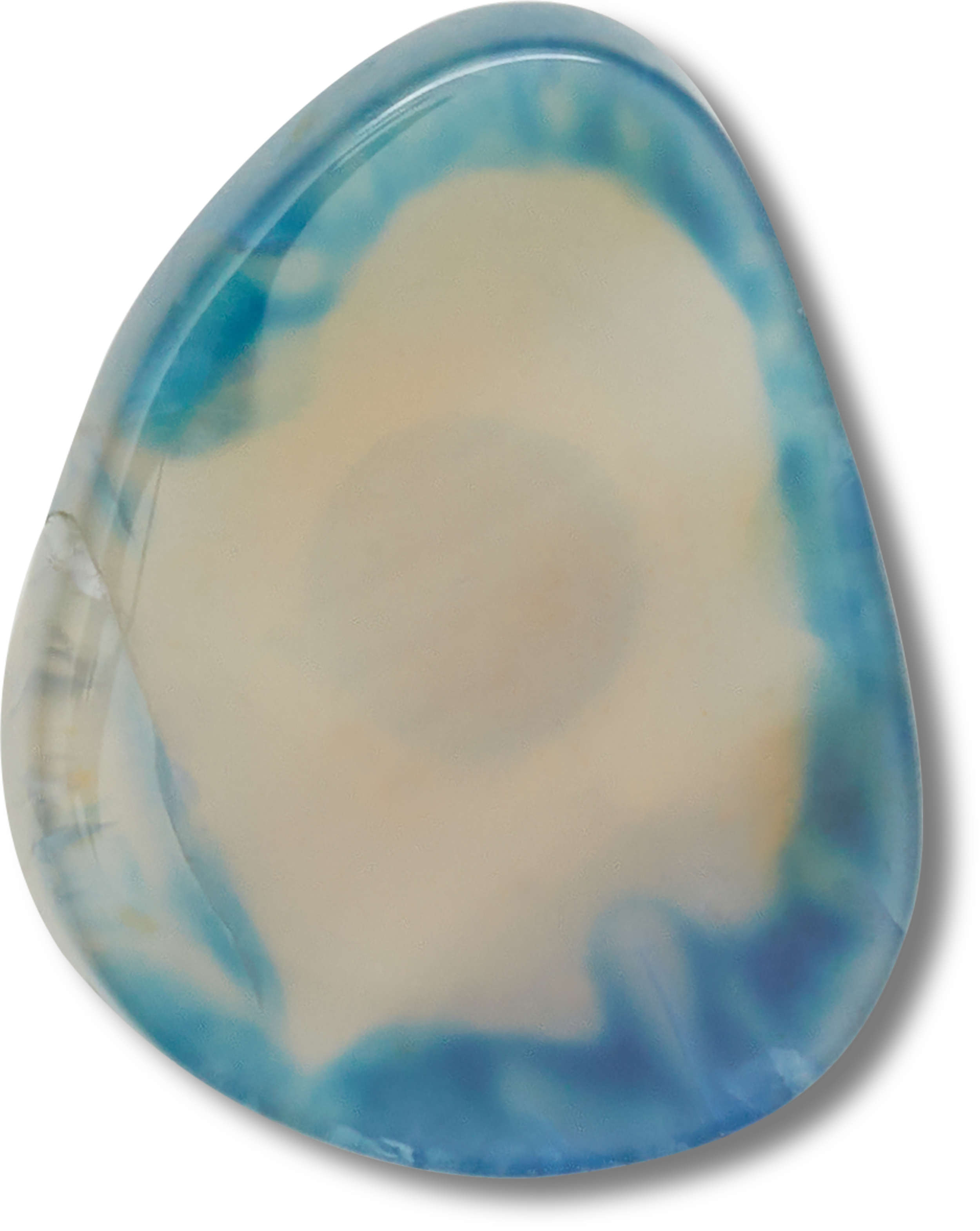 Blue Glass Cut Stone