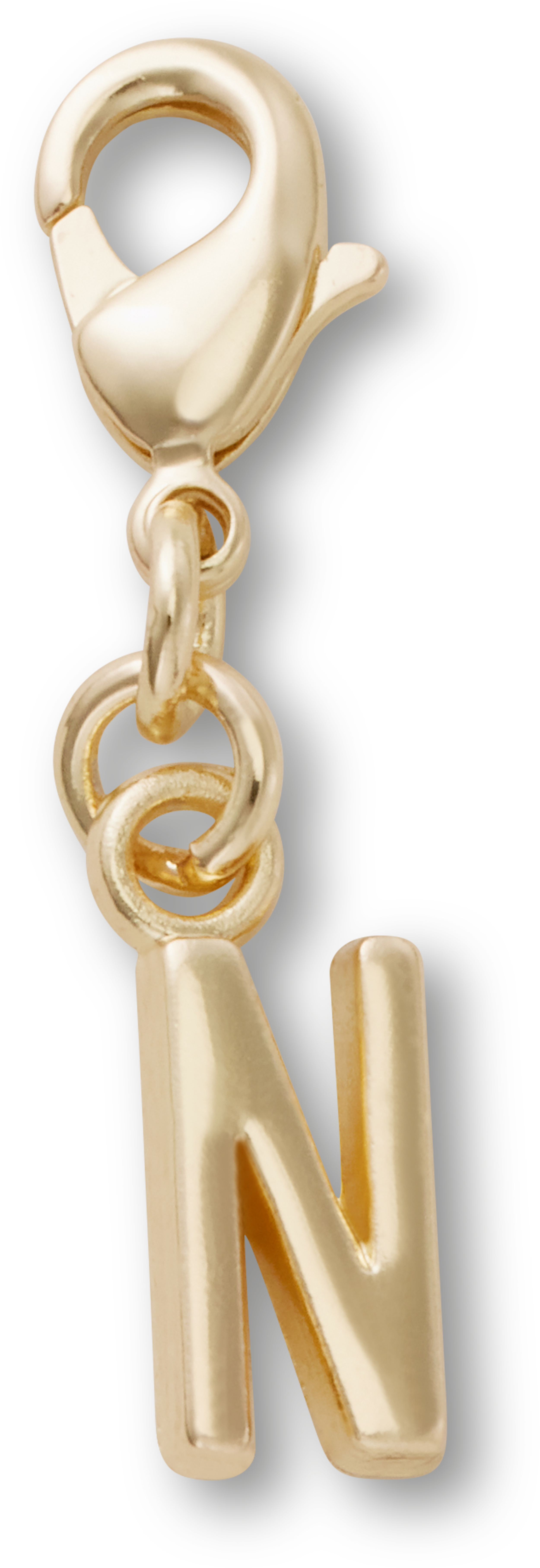 Gold Letter N Charm