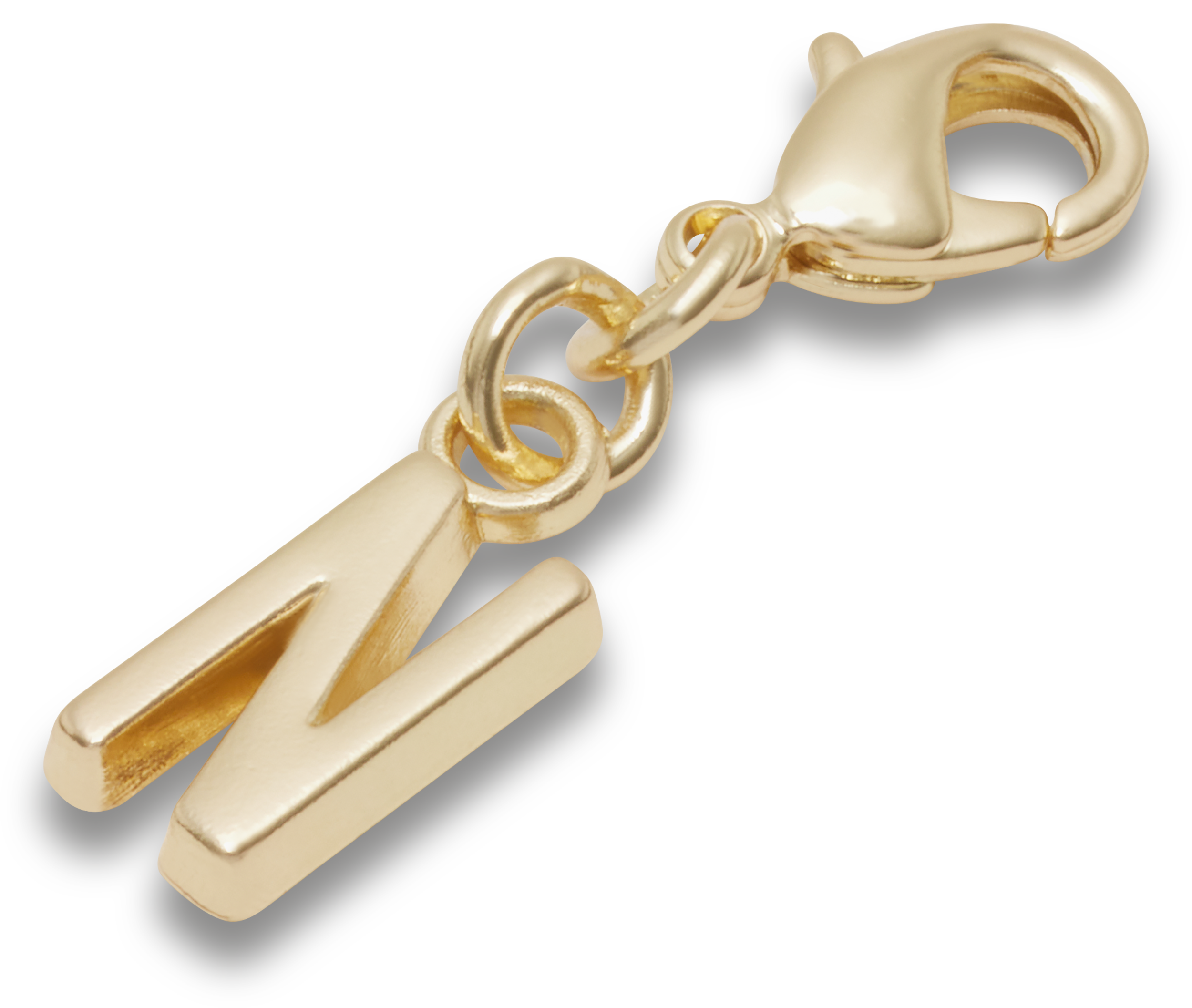 Gold Letter N Charm