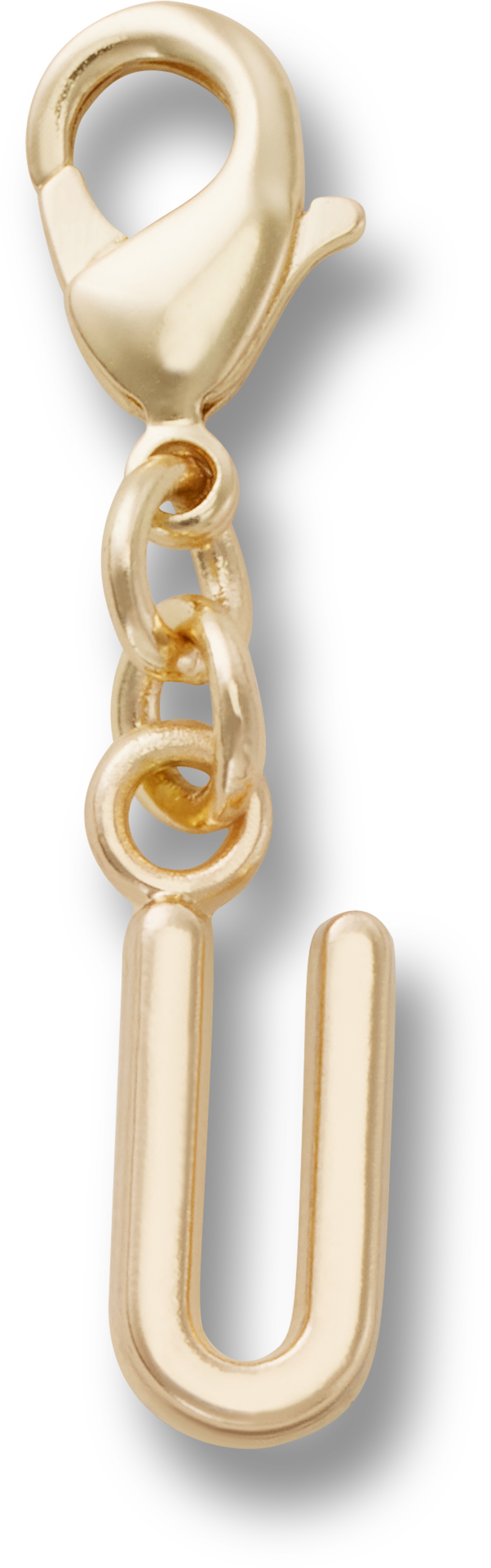 Gold Letter U Charm
