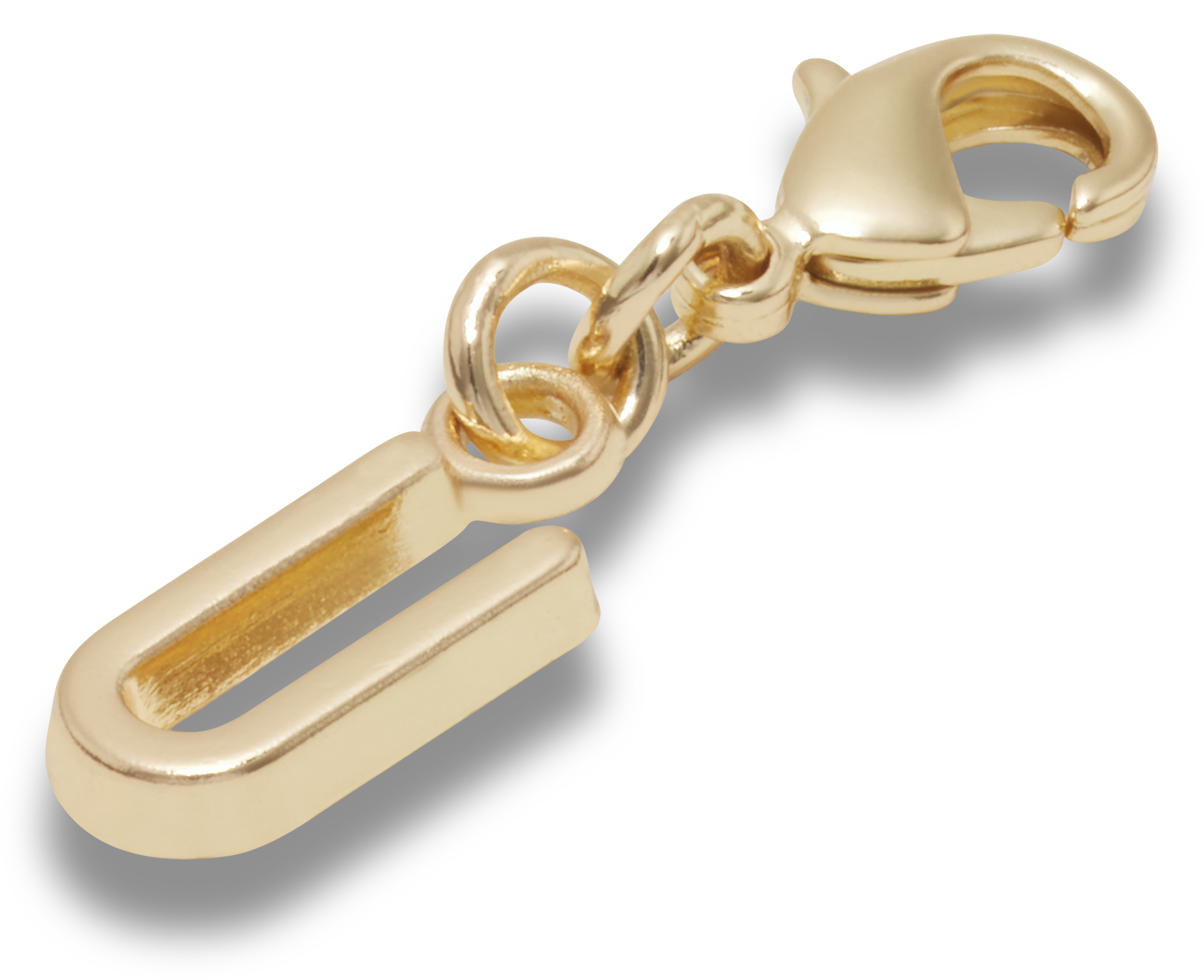 Gold Letter U Charm