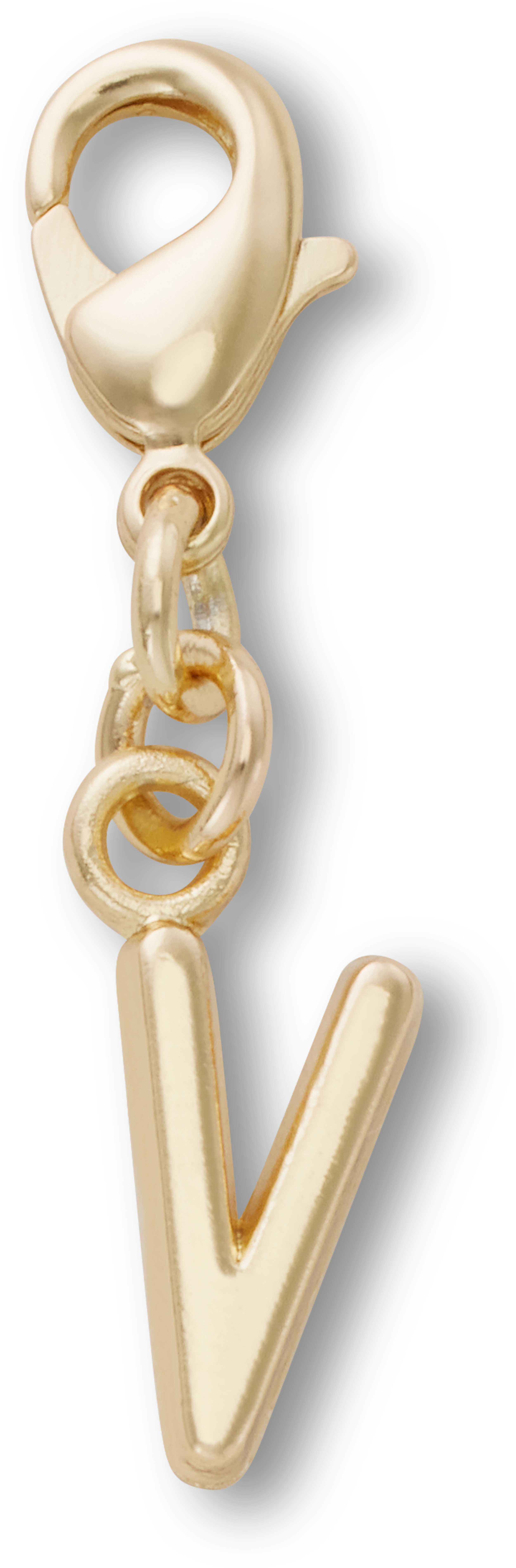 Gold Letter V Charm