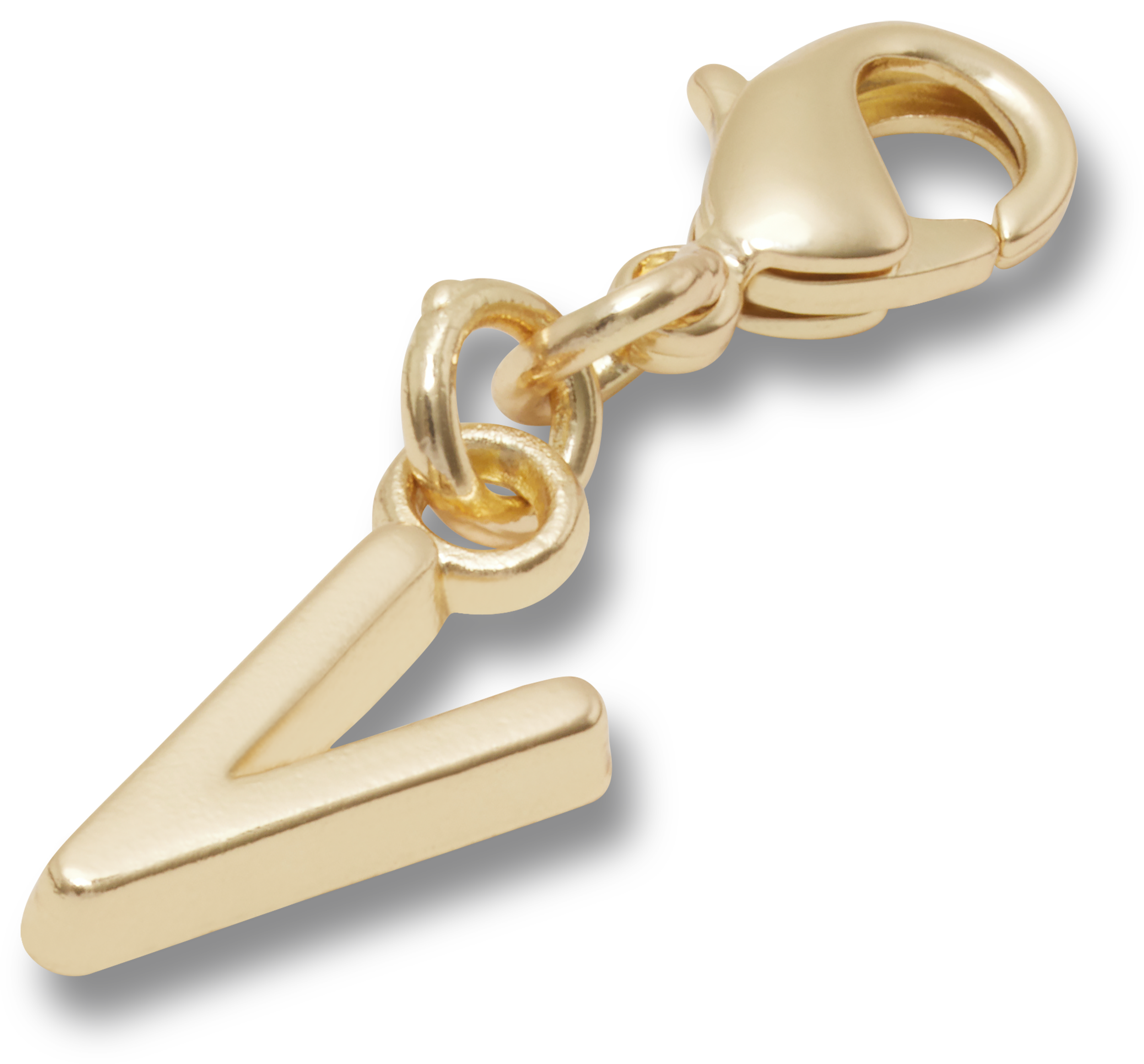Gold Letter V Charm