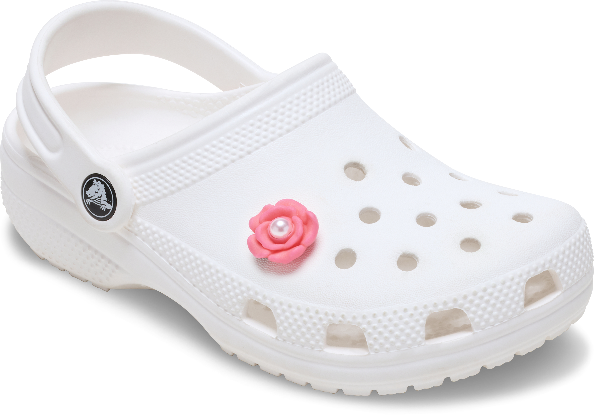 Pink Flower With Pearl Center