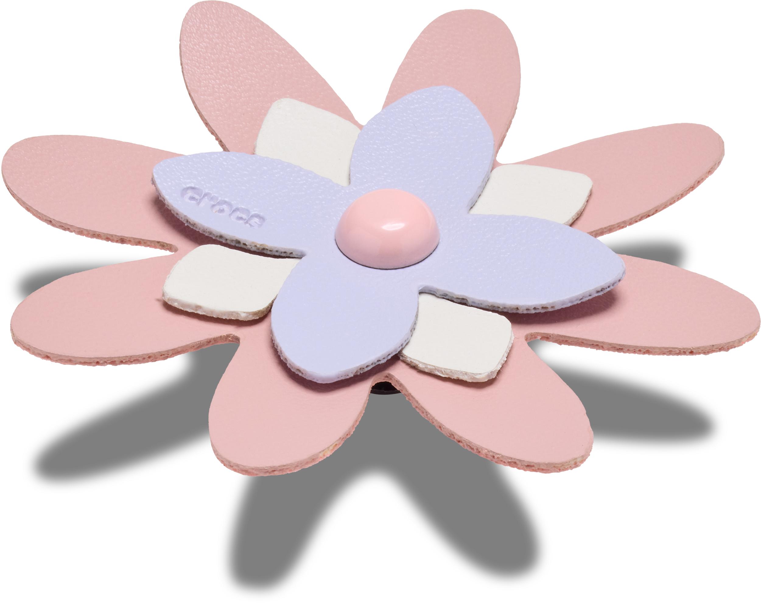Faux Leathe r Pink Flower