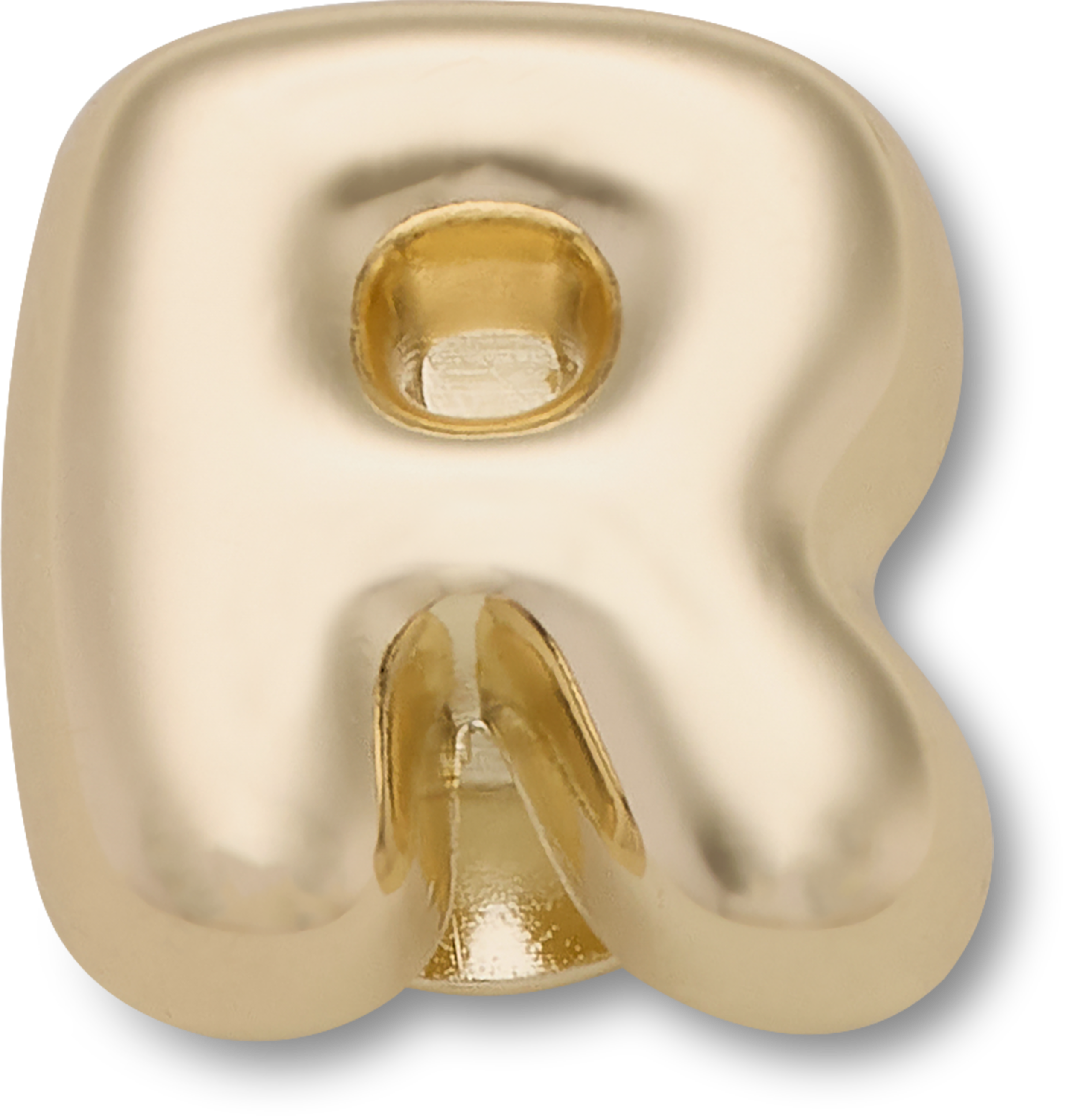 Gold Bubble Letter R