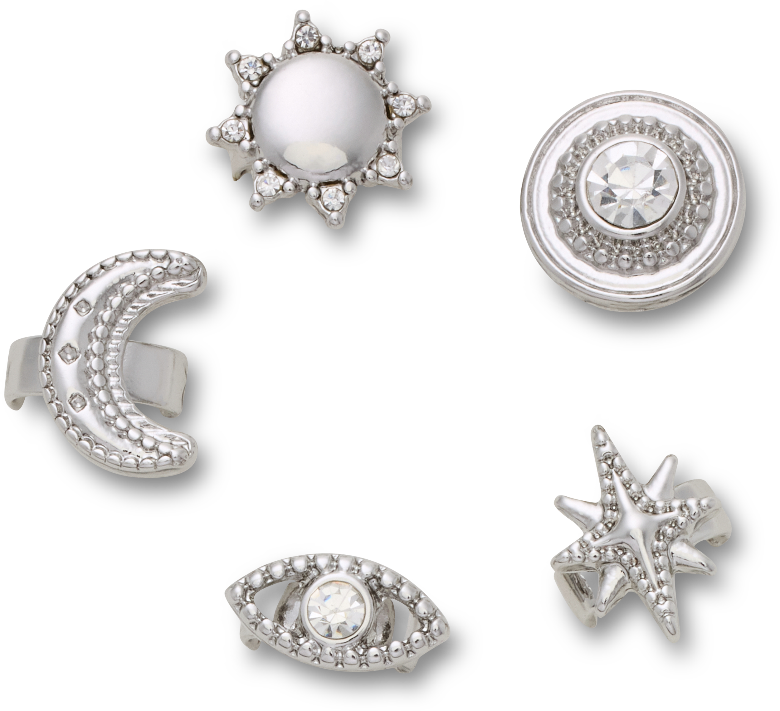 Sandal C Charms Silver Icons 5 Pack