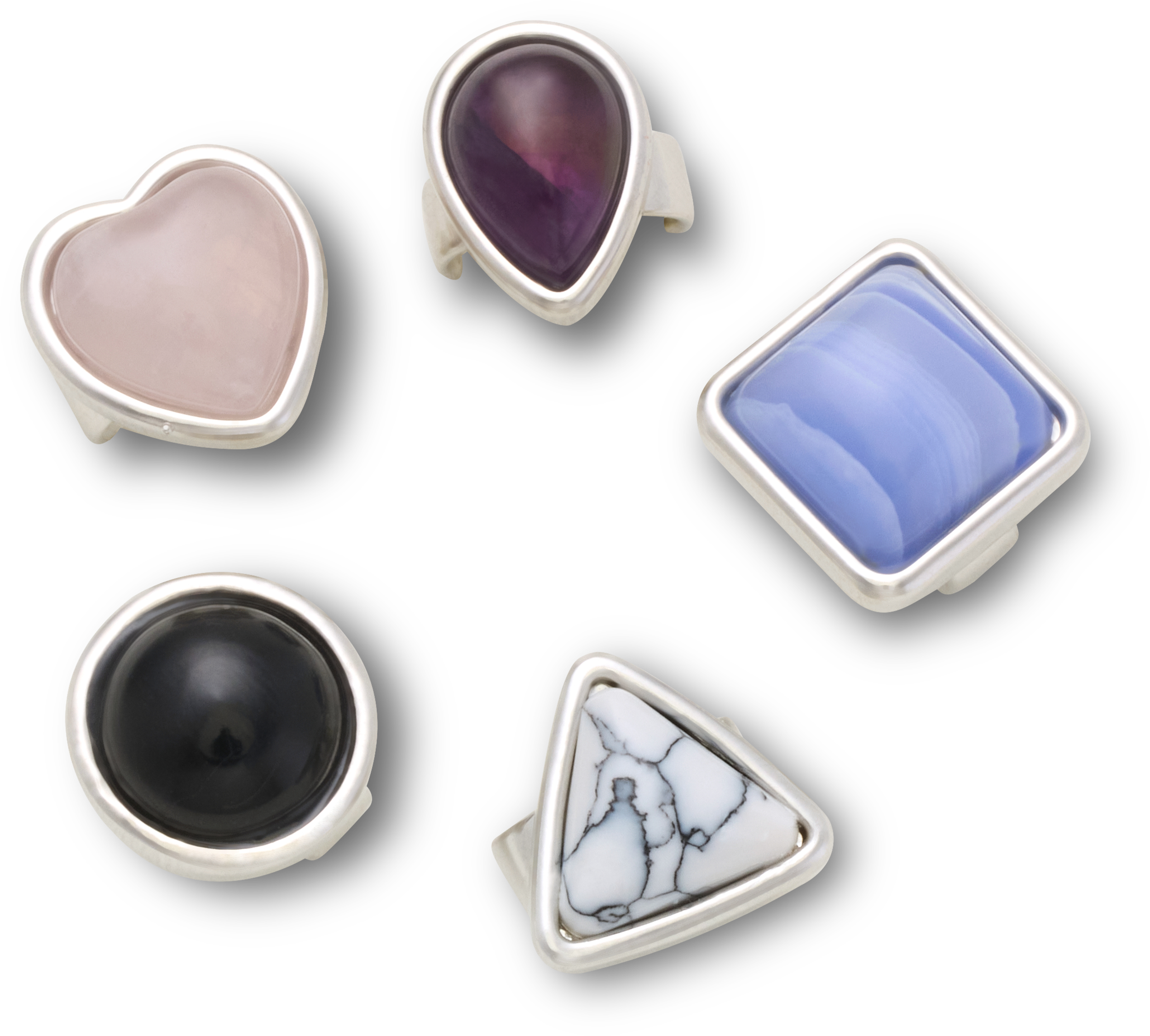 Sandal C Charms Gem Shapes 5 Pack