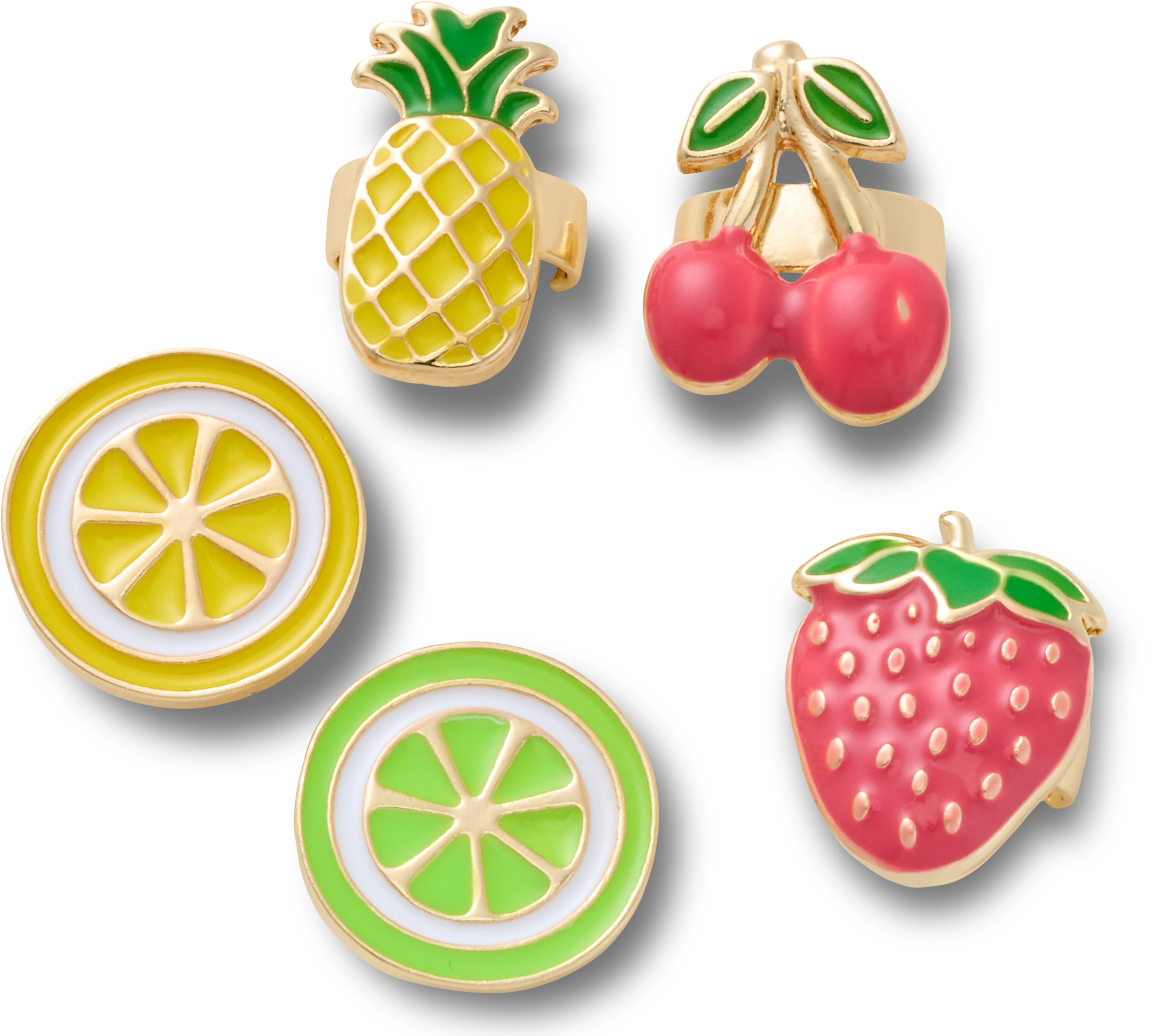 Sandal C Charms Enamel Fruit 5 Pack