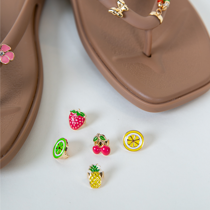 Sandal C Charms Enamel Fruit 5 Pack