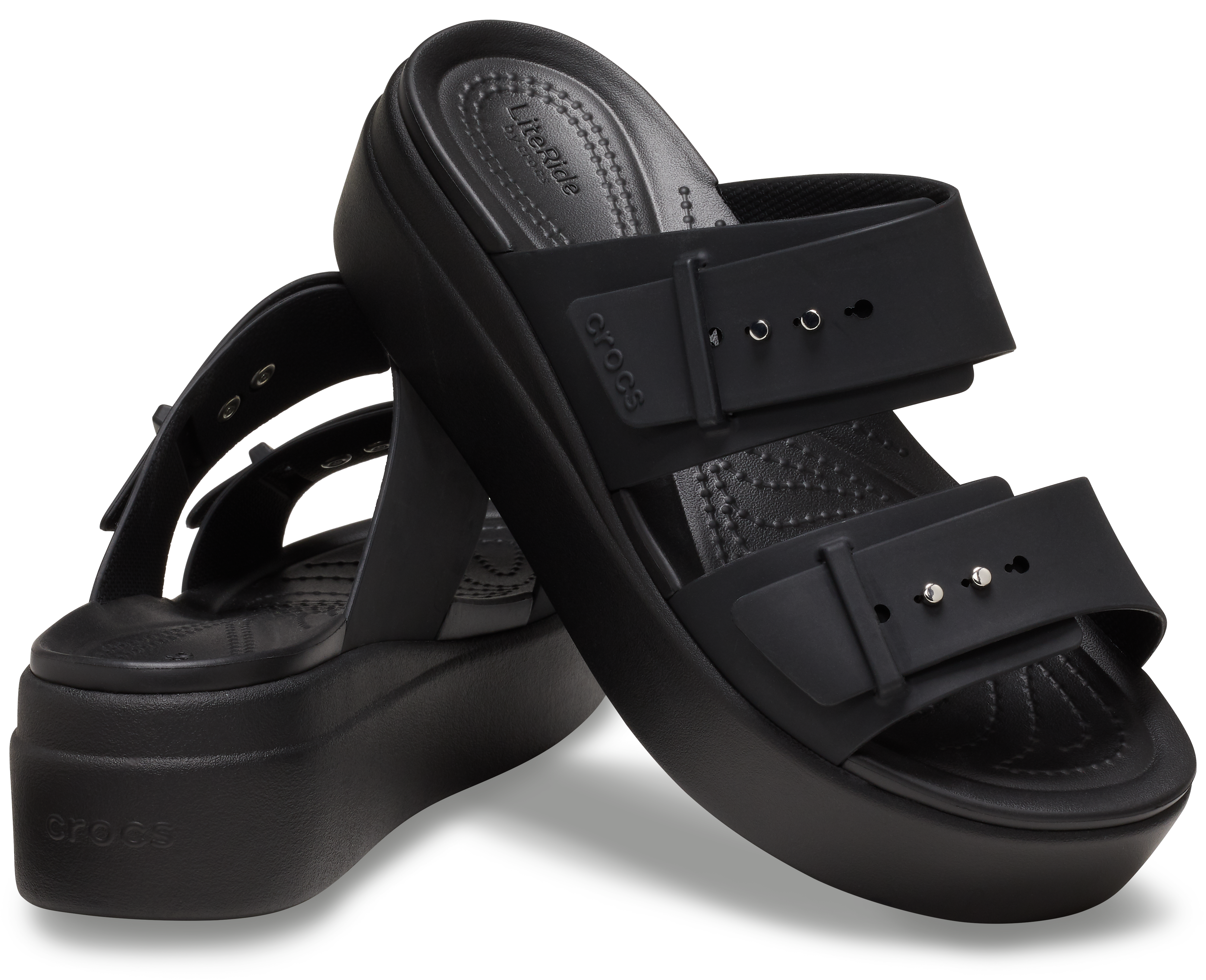Brooklyn Buckle Low Wedge Sandal