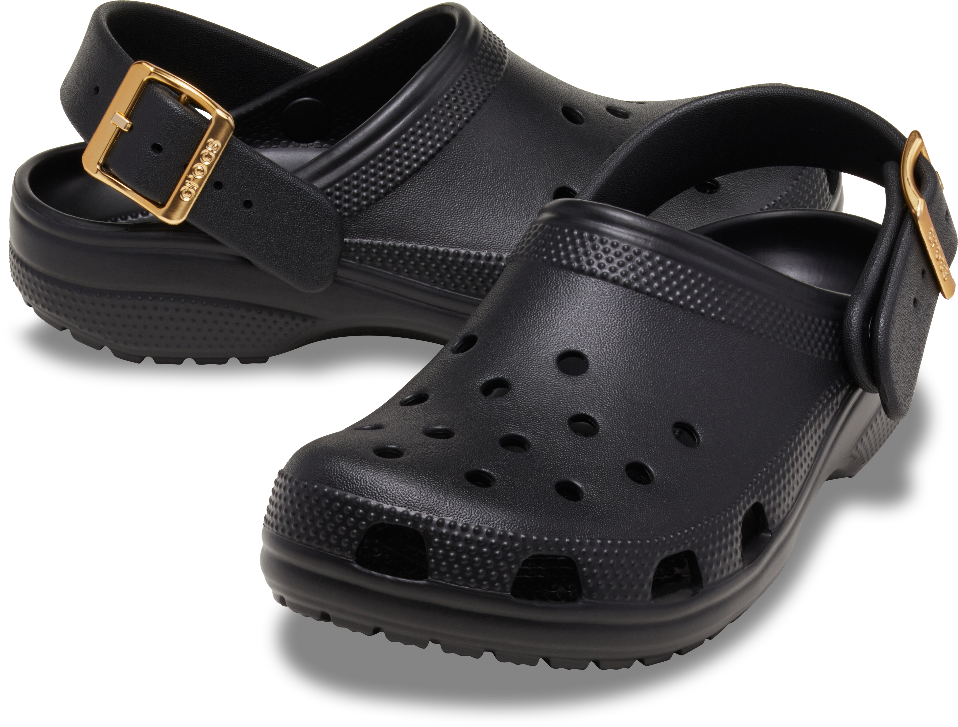Classic Metallic Buckle Clog