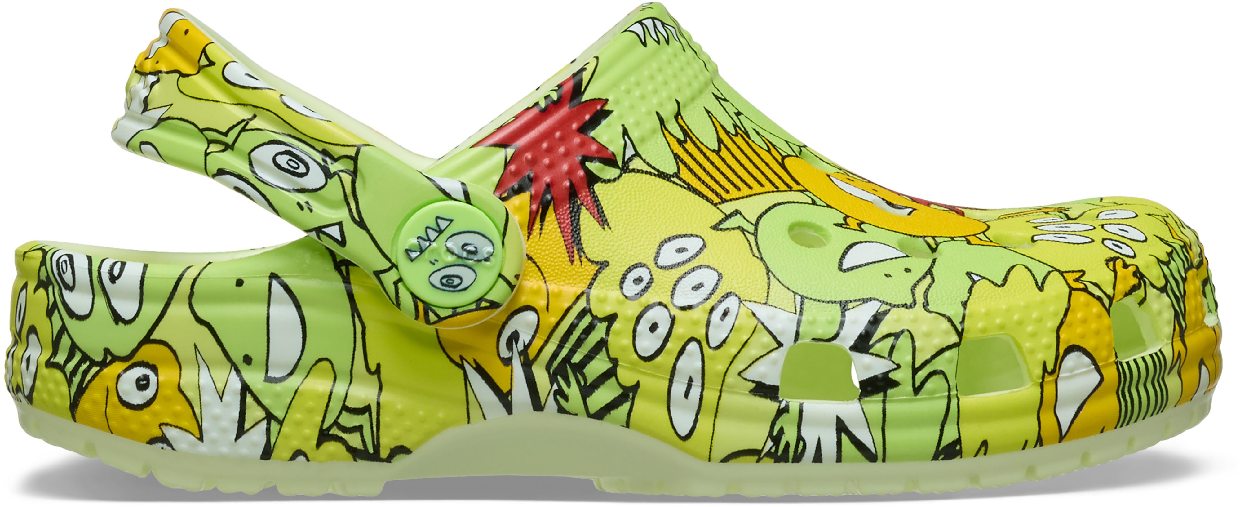 Toddler Classic Glow Monster Camo Clog
