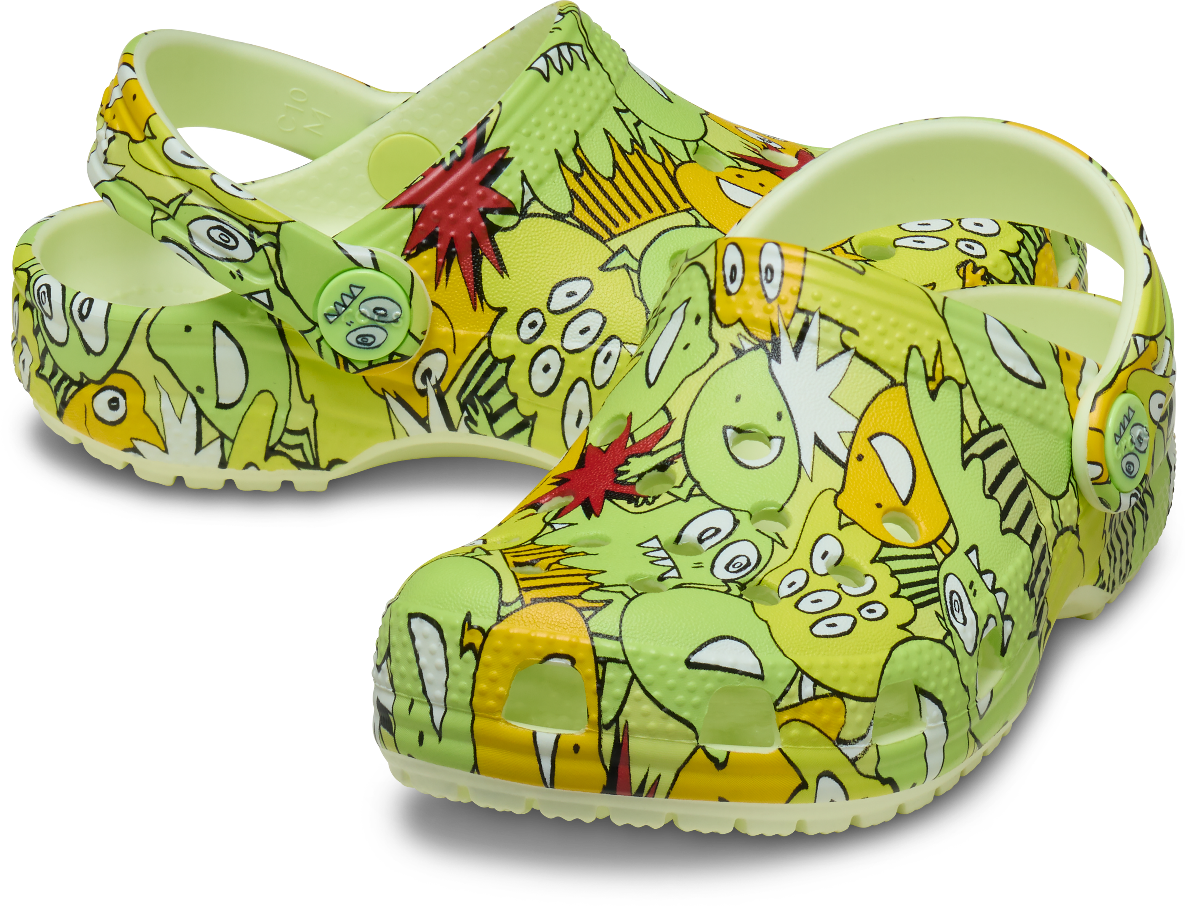 Toddler Classic Glow Monster Camo Clog