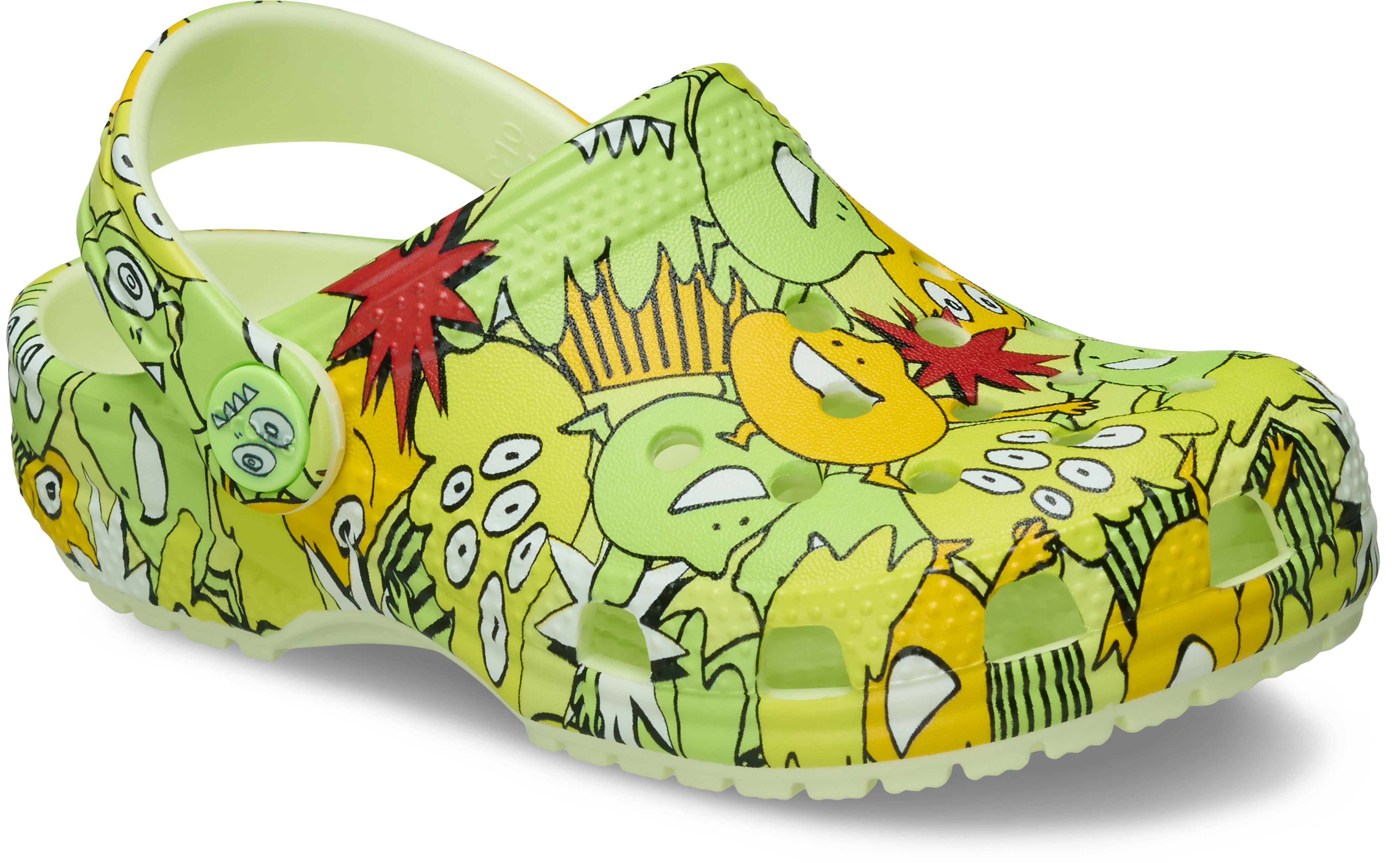 Toddler Classic Glow Monster Camo Clog