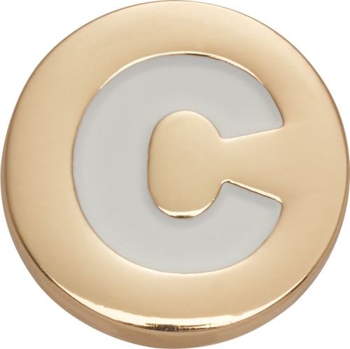 Gold Letter C Jibbitz Shoe Charm Crocs