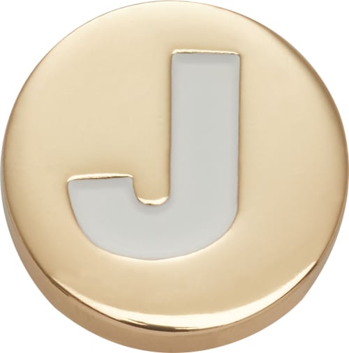 Gold Letter J Jibbitz Shoe Charm Crocs