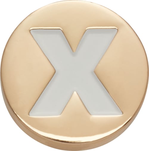 Gold Letter X Jibbitz Shoe Charm Crocs