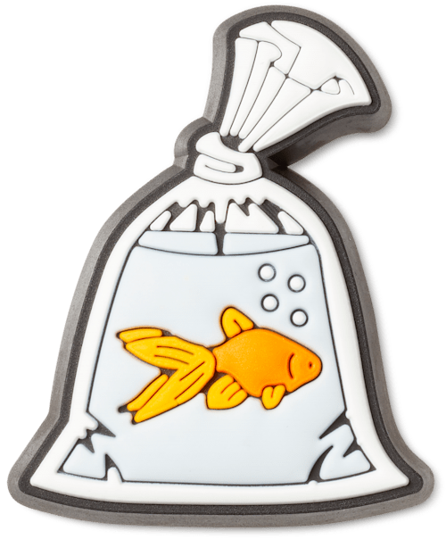 Gold Fish in Baggy Jibbitz Shoe Charm Crocs