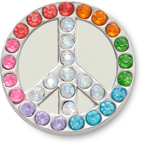 Glitter Elevated Peace Sign Jibbitz™ charms Crocs