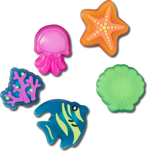 Lights Up Under The Sea 5 Pack Jibbitz Shoe Charm Crocs