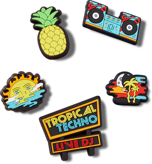 Tropical Techno DJ 5 Pack Jibbitz™ charms - Crocs