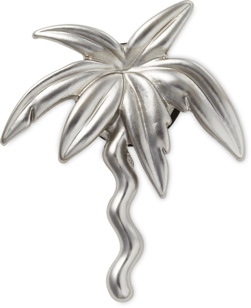 Silver Trippy Palm Tree Jibbitz Shoe Charm Crocs