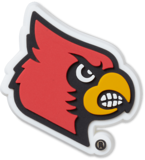 UNIVERSITY of LOUISVILLE Red Button Crystal Charm Compatible