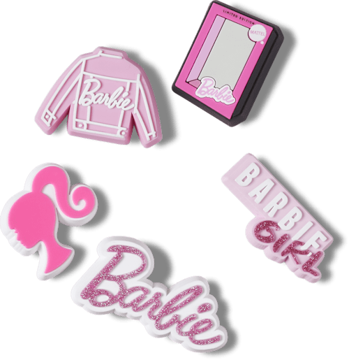 Barbie Pink 5 Pack Jibbitz Shoe Charm Crocs