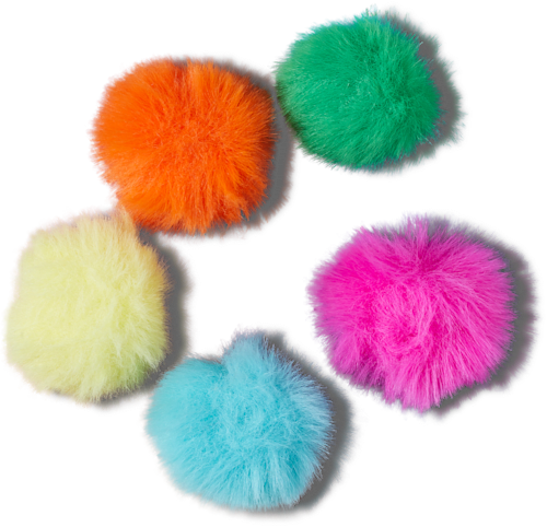 80s Neon Puff Ball 5 Pack