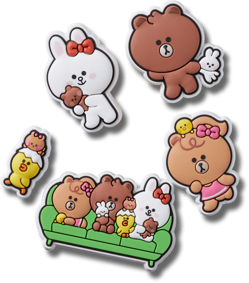 Line Friends 5 Pack Jibbitz™ charms Crocs