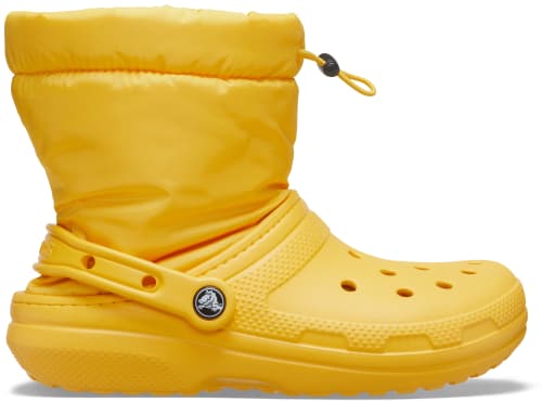 Yellow puffer crocs clearance