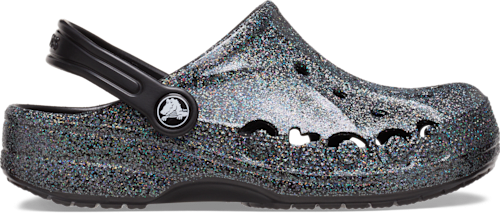 Kids black glitter crocs Clearance