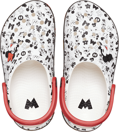 Crocs Kids' Disney Minnie Mouse Classic Clog, White/Red, C12