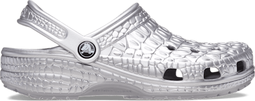 metallic blossom crocs