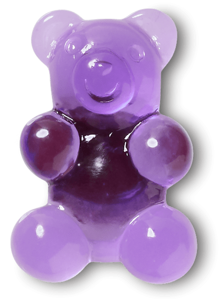 Purple Candy Bear Jibbitz Shoe Charm Crocs