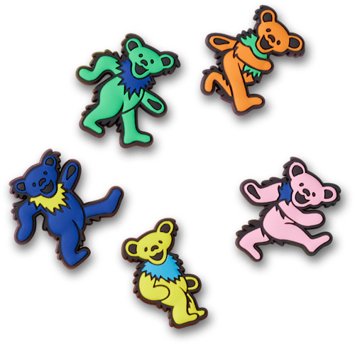 Grateful Dead 5 Pack Jibbitz charms Crocs